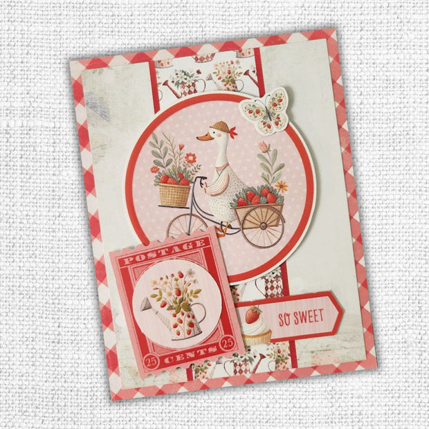 Strawberry Friends 6x8" Quick Cards Die Cuts 34917