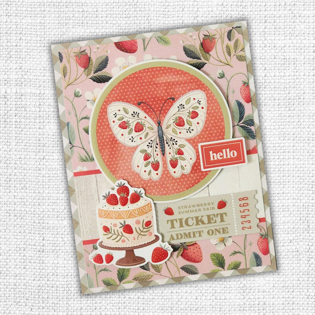 Strawberry Friends 6x8" Quick Cards Die Cuts 34917