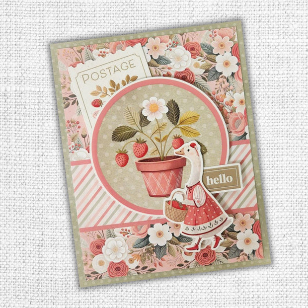 Strawberry Friends 6x8" Quick Cards Die Cuts 34917