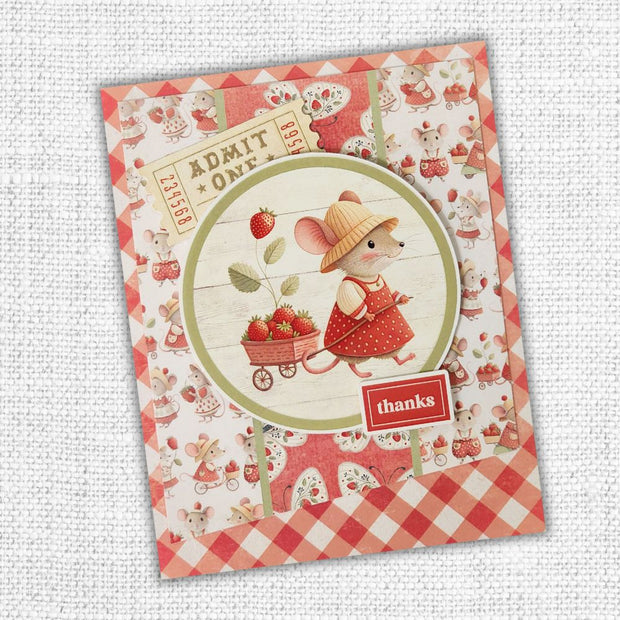 Strawberry Friends 6x8" Quick Cards Die Cuts 34917