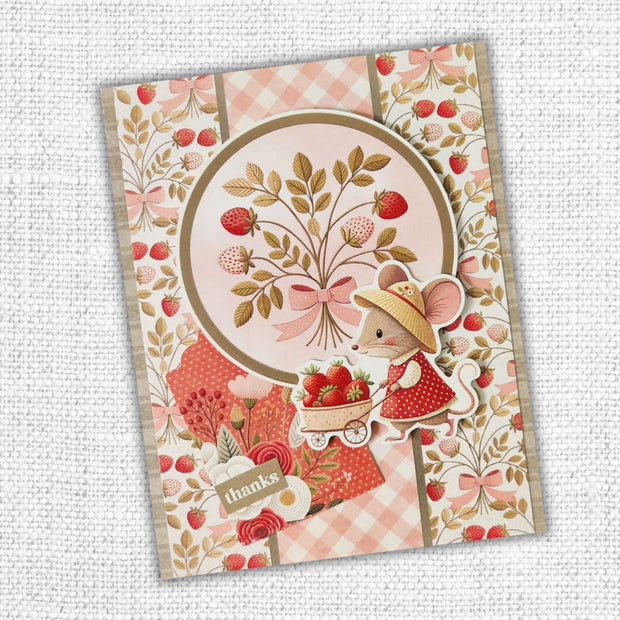 Strawberry Friends 6x8" Quick Cards Die Cuts 34917