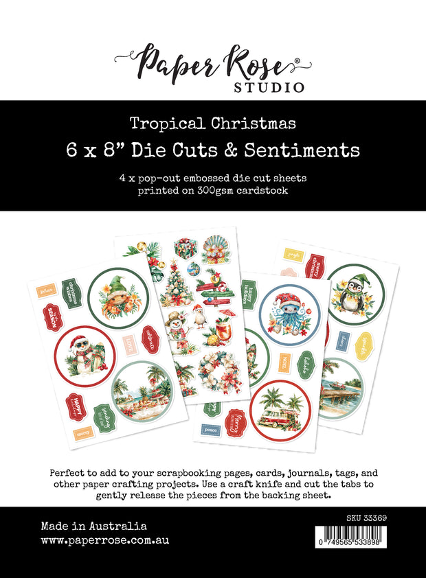 Tropical Christmas 6x8" Die Cuts & Sentiments 33369