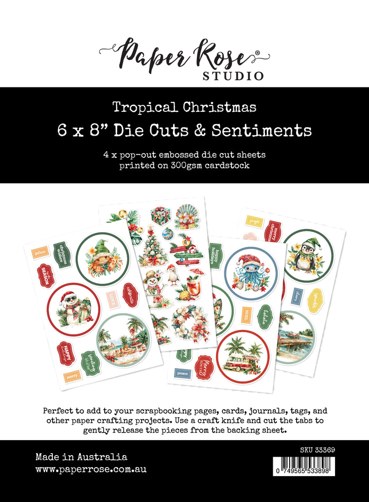 Tropical Christmas 6x8" Die Cuts & Sentiments 33369