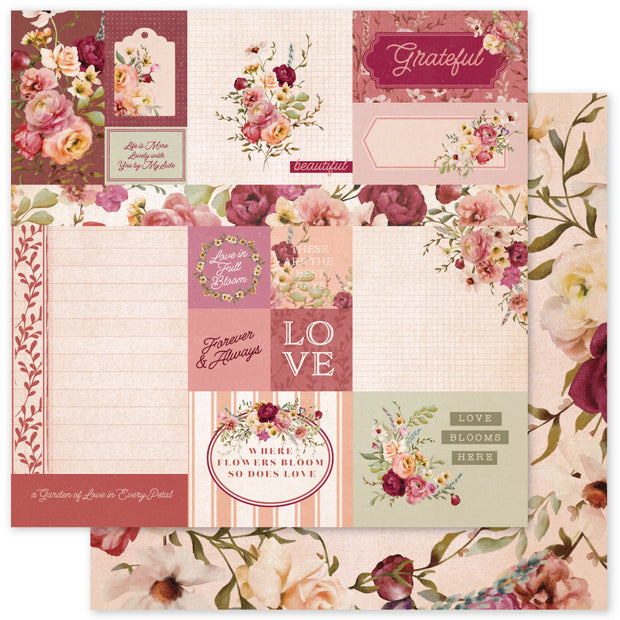 Vintage Rose Basics A 12x12 Paper (12pc Bulk Pack) 33624