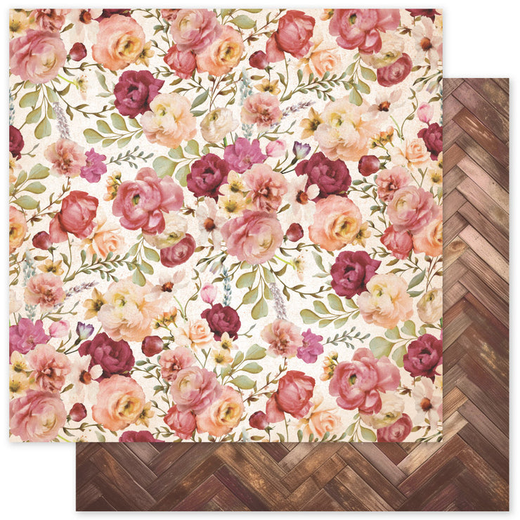 Vintage Rose D 12x12 Paper (12pc Bulk Pack) 33609 - Paper Rose Studio