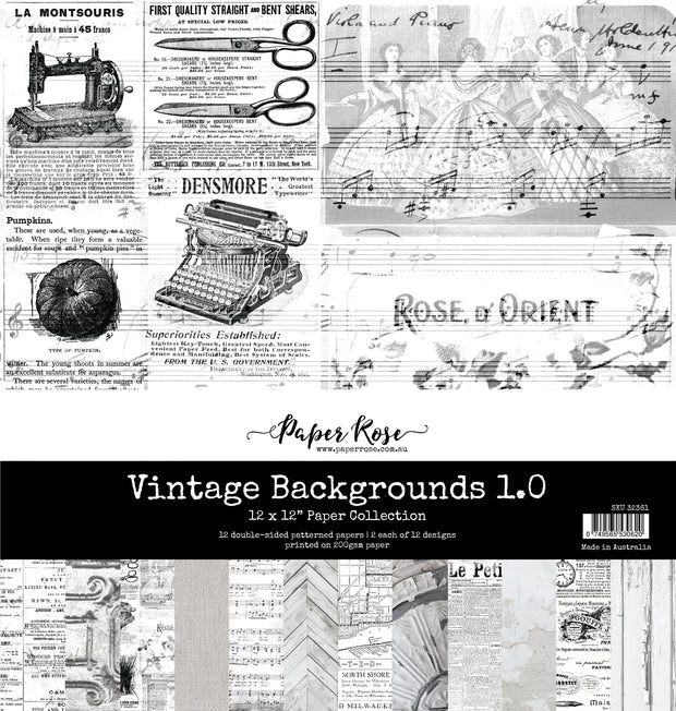 Vintage Backgrounds 1.0  12x12 Paper Collection 32361