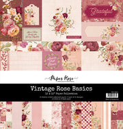 Vintage Rose Basics 12x12 Paper Collection 33621