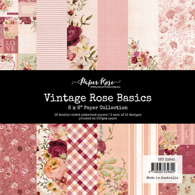 Vintage Rose Basics 6x6 Paper Collection 33642