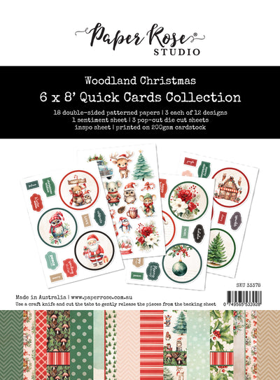 Woodland Christmas 6x8" Quick Cards Collection 33378 - Paper Rose Studio