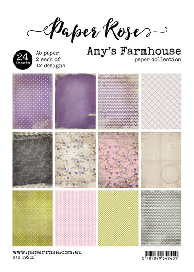 Amy's Farmhouse A5 24pc Paper Pack 19205 - Paper Rose Studio