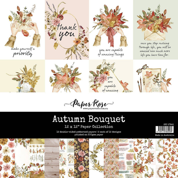 Autumn Bouquet 12x12 Paper Collection 27841 - Paper Rose Studio