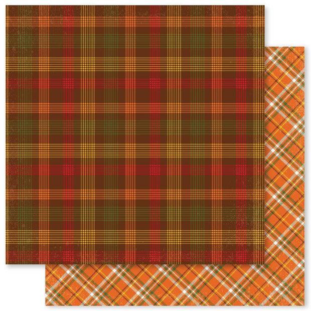 Autumn Plaid D 12x12 Paper (12pc Bulk Pack) 20273 - Paper Rose Studio