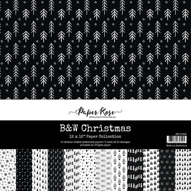 B&W Christmas 12x12 Paper Collection 20336 - Paper Rose Studio