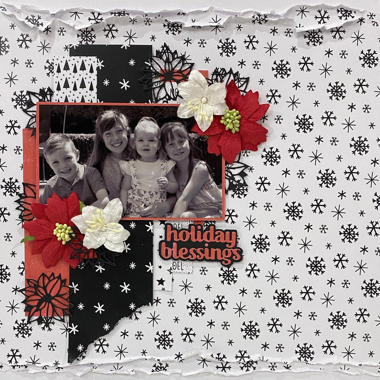 B&W Christmas A 12x12 Paper (12pc Bulk Pack) 20339 - Paper Rose Studio