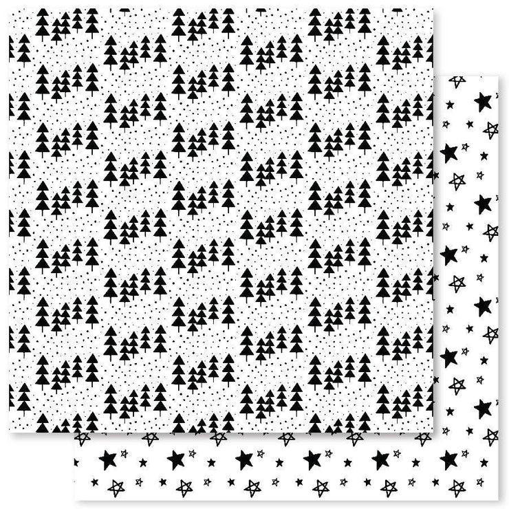 B&W Christmas C 12x12 Paper (12pc Bulk Pack) 20345 - Paper Rose Studio