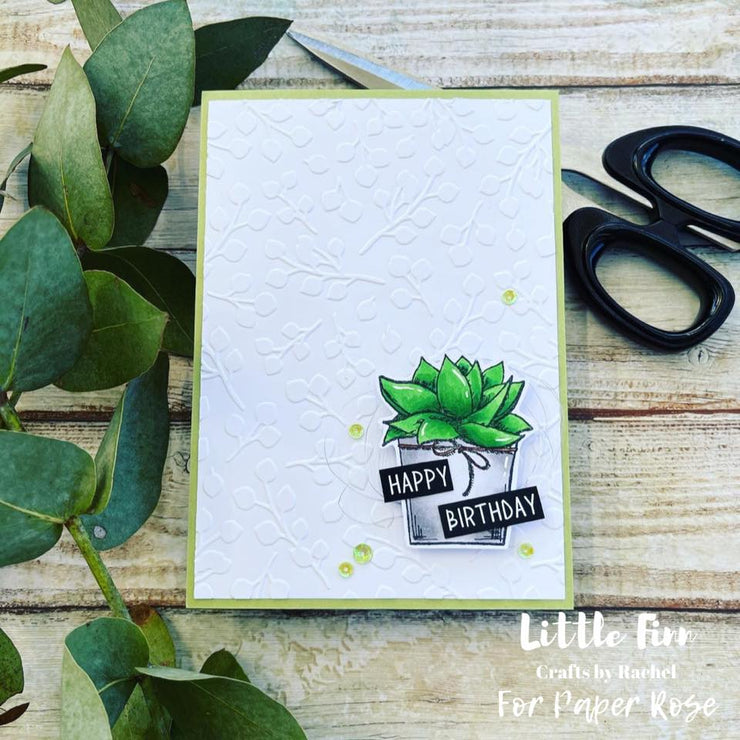 Baby Script Embossing Folder Baby Blue Embossing Folder 20384 – Paper Rose Studio