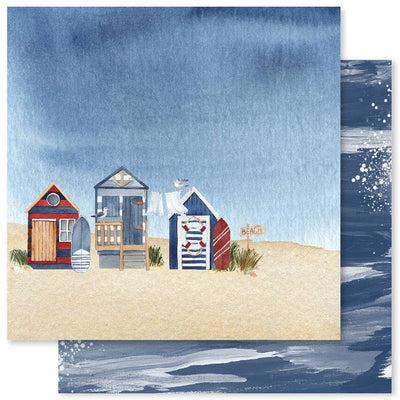 Beach Huts F 12x12 Paper (12pc Bulk Pack) 23770 - Paper Rose Studio
