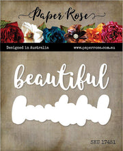 Beautiful Words 4x4 CLEAR STAMP & DIE SET 17985 17451 DISCONTINUED - Paper Rose Studio