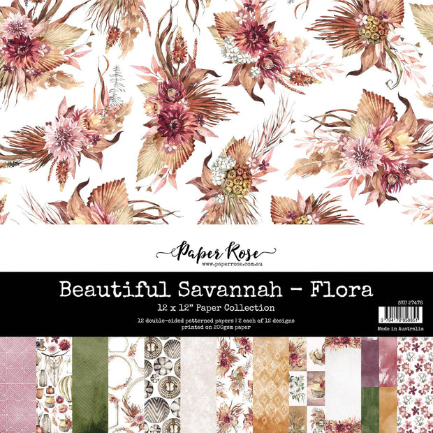 Beautiful Savannah - Flora 12x12 Paper Collection 27478 - Paper Rose Studio