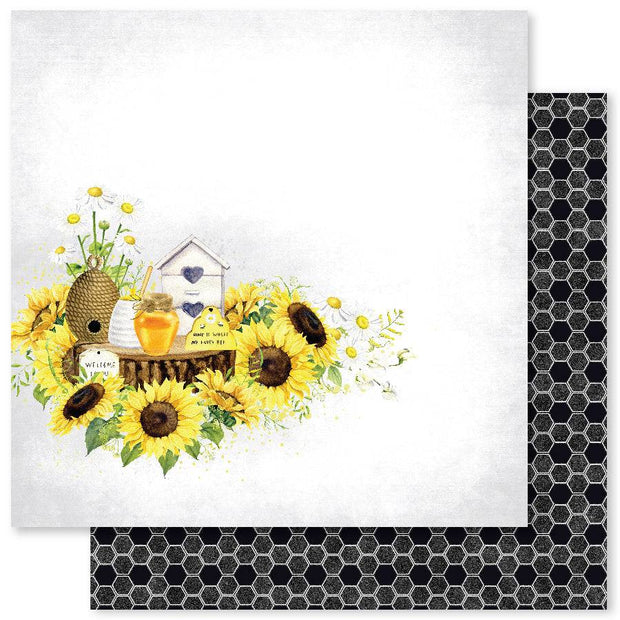 Bee Happy B 12x12 Paper (12pc Bulk Pack) 27712 - Paper Rose Studio
