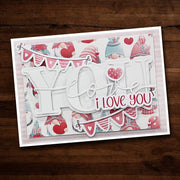 Big Love You Metal Cutting Die 28855 - Paper Rose Studio