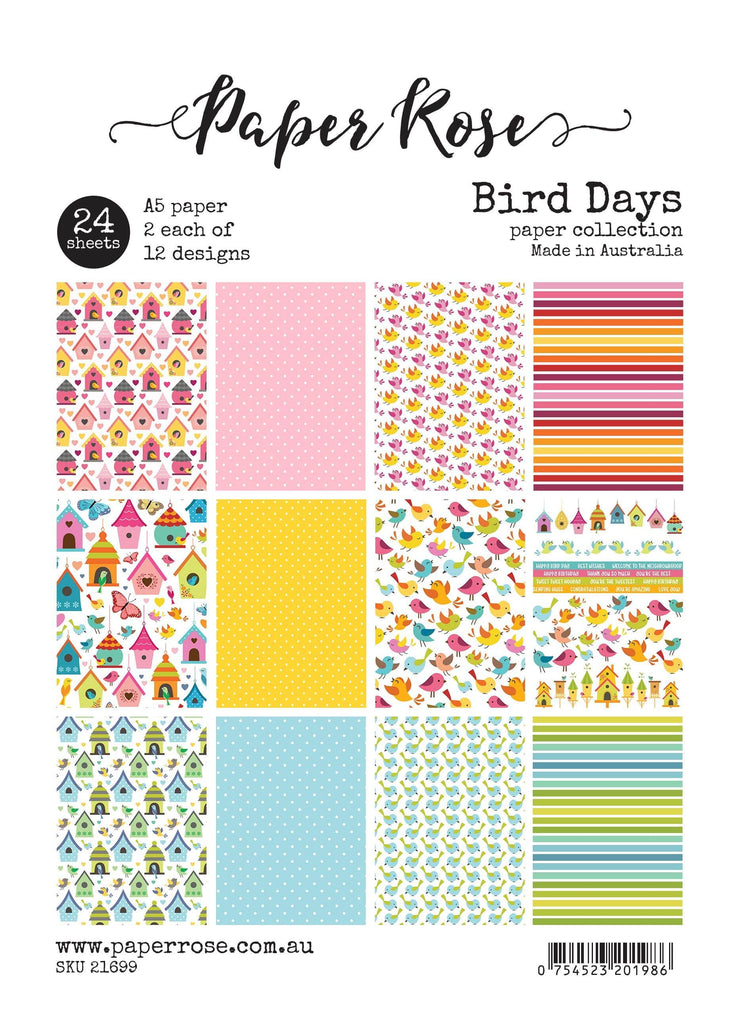 Bird Days A5 24pc Paper Pack 21699 - Paper Rose Studio