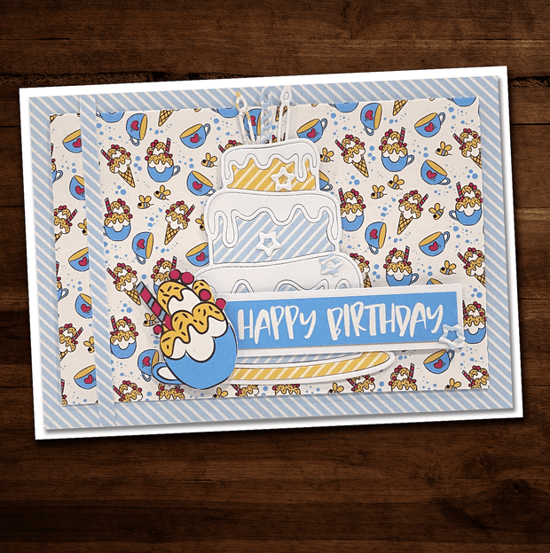 Birthday Cake Metal Cutting Die 21177 - Paper Rose Studio