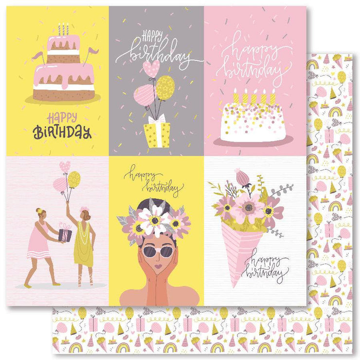 Birthday Girl A 12x12 Paper (12pc Bulk Pack) 28618 - Paper Rose Studio