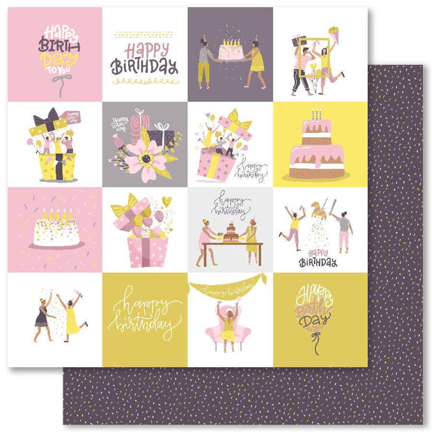 Birthday Girl E 12x12 Paper (12pc Bulk Pack) 28630 - Paper Rose Studio