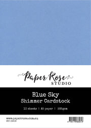 Blue Sky Shimmer Cardstock A5 10pc 29506 - Paper Rose Studio