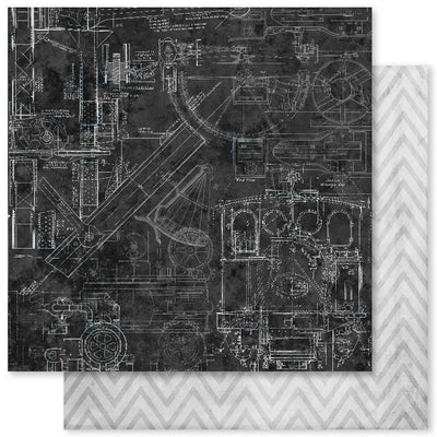 Blueprints B 12x12 Paper (12pc Bulk Pack) 26989 - Paper Rose Studio