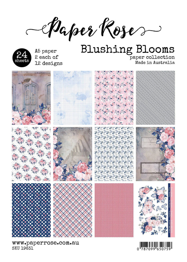 Blushing Blooms A5 24pc Paper Pack 19631 - Paper Rose Studio