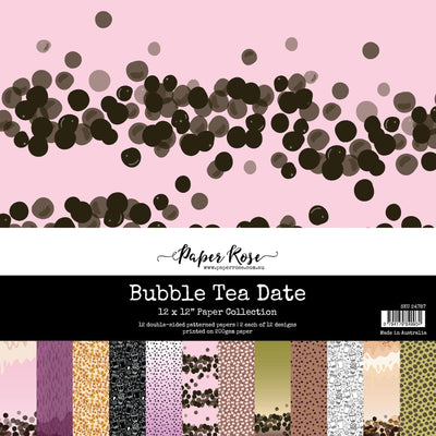 Bubble Tea Date 12x12 Paper Collection 24787 - Paper Rose Studio