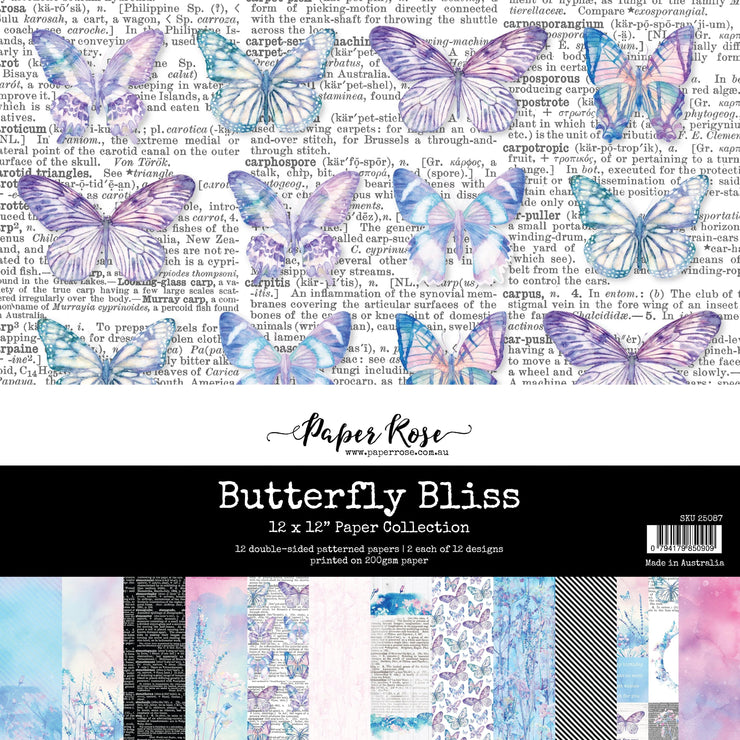 Butterfly Bliss 12x12 Paper Collection 25087 - Paper Rose Studio