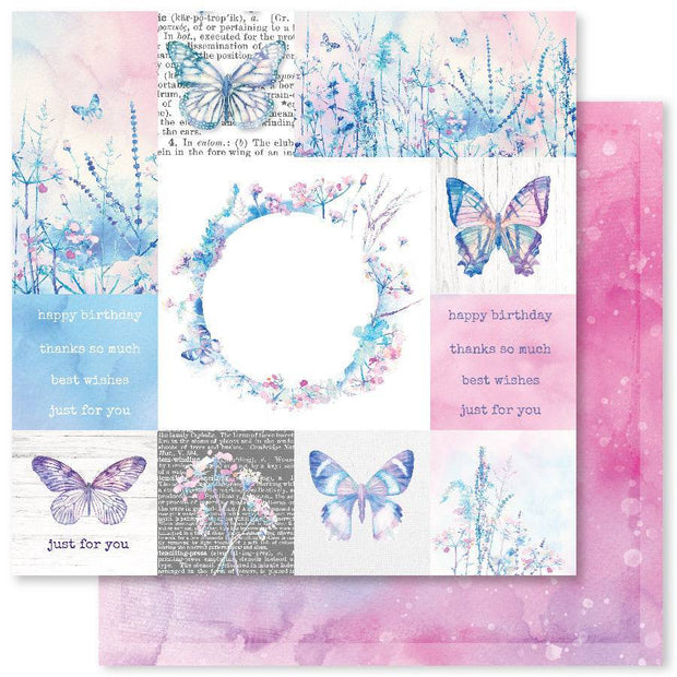 Butterfly Bliss C 12x12 Paper (12pc Bulk Pack) 25096 - Paper Rose Studio