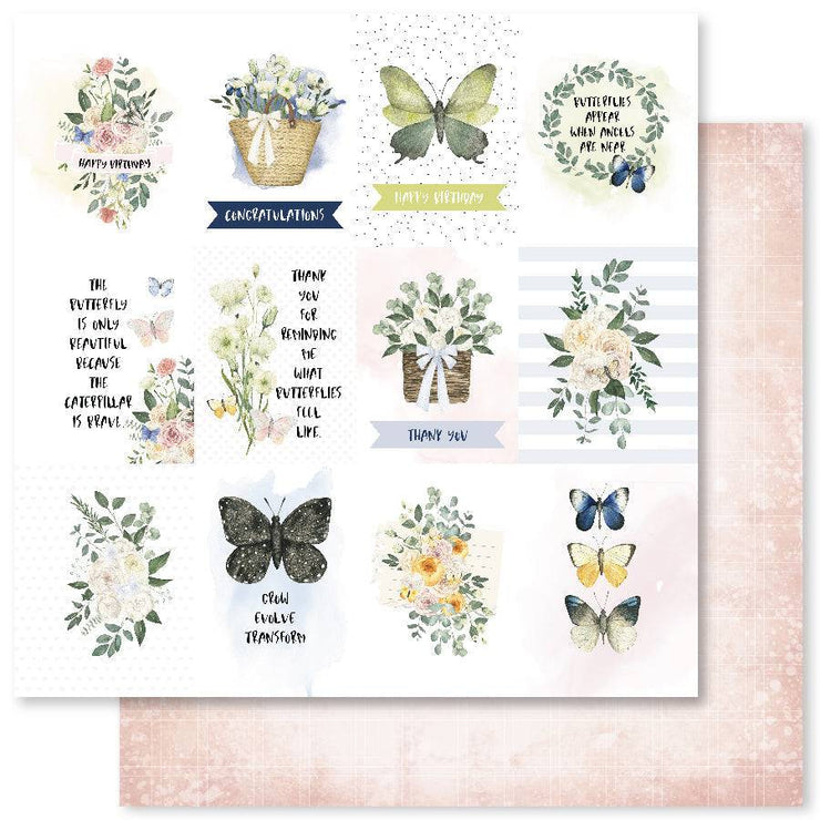 Butterfly Garden C 12x12 Paper (12pc Bulk Pack) 25063 - Paper Rose Studio