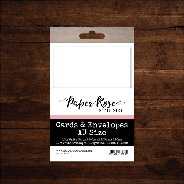 Cards & Envelopes - 105x148mm - 10 pieces - 21615 - Paper Rose Studio