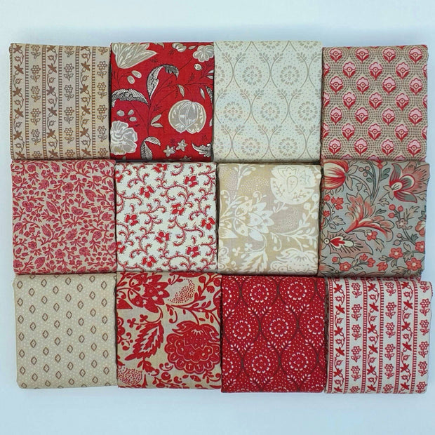 Chafarcani - French General Moda Fat Quarter Pack 12pc (Style F) - Paper Rose Studio