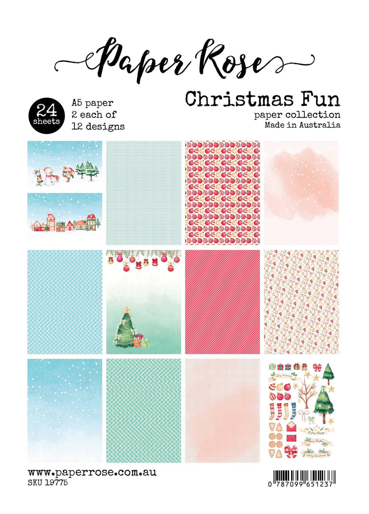 Christmas Fun A5 24pc Paper Pack 19775 - Paper Rose Studio