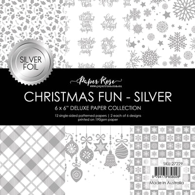 Christmas Fun - Silver Foil 6x6 Paper Collection 27229 - Paper Rose Studio