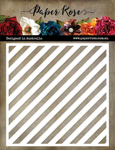 Chunky Diagonal Stripe 6x6" Stencil 19333 - Paper Rose Studio