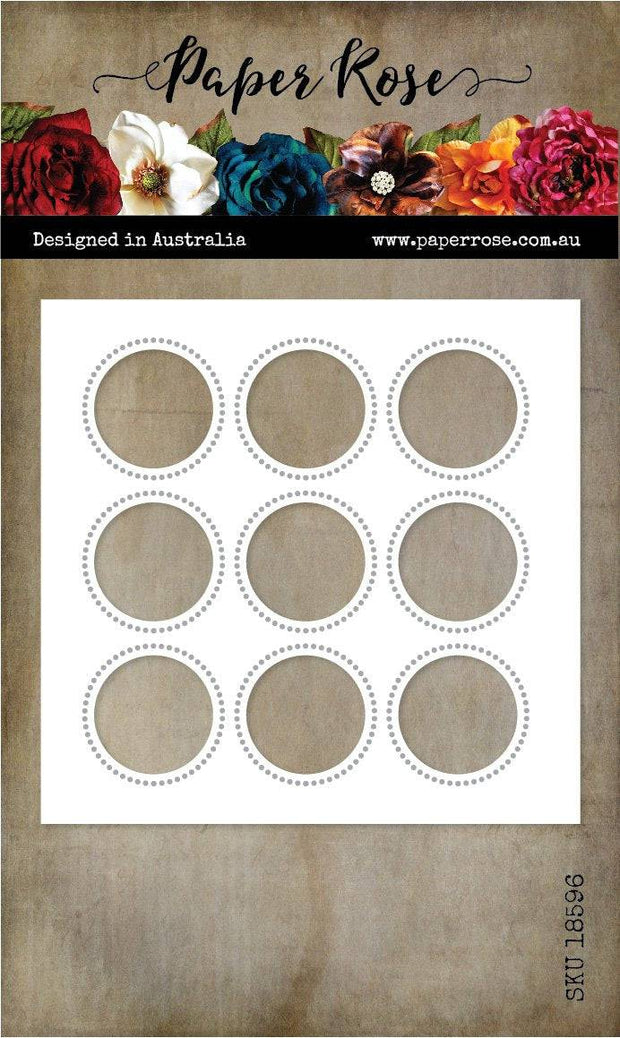 Circle Grid Coverplate 9 Metal Cutting Die 18596 - Paper Rose Studio