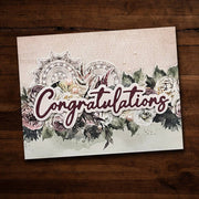 Congratulations Large Metal Cutting Die 28924 - Paper Rose Studio