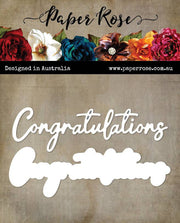 Congratulations Small Metal Cutting Die 28927 - Paper Rose Studio