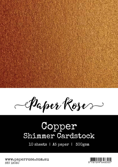 Copper Shimmer Cardstock A5 10pc 19060 - Paper Rose Studio
