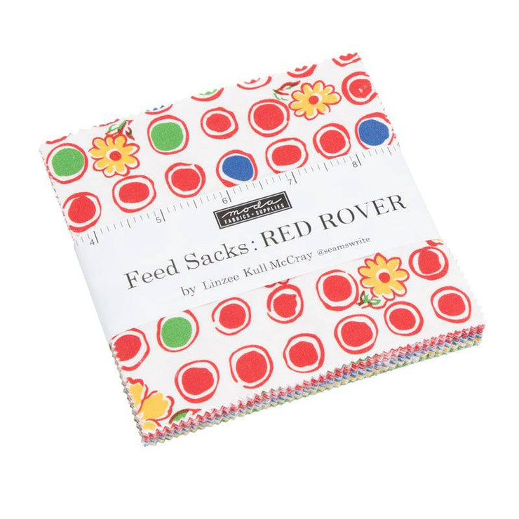 Feed Sacks: Red Rover by Linzee Kull McCray Charm Pack - Moda Fabrics - Paper Rose Studio