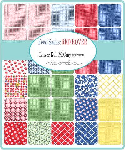 Feed Sacks: Red Rover by Linzee Kull McCray Charm Pack - Moda Fabrics - Paper Rose Studio