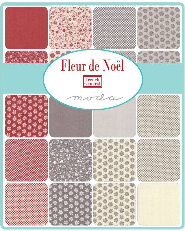 Fleur de Noel by French General Charm Pack - Moda Fabrics - Paper Rose Studio