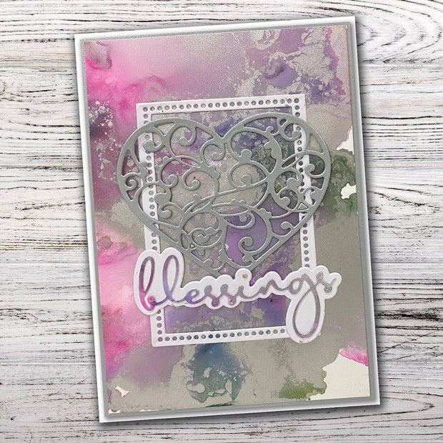 Flourish Heart Metal Cutting Die 19471 - Paper Rose Studio