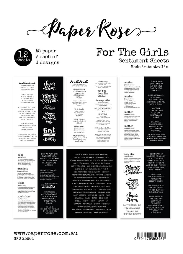 Sentiment Sheets – Paper Rose Studio